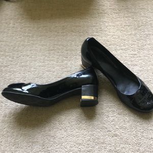 Tory Burch Logo Small Heel with Gold Detail
